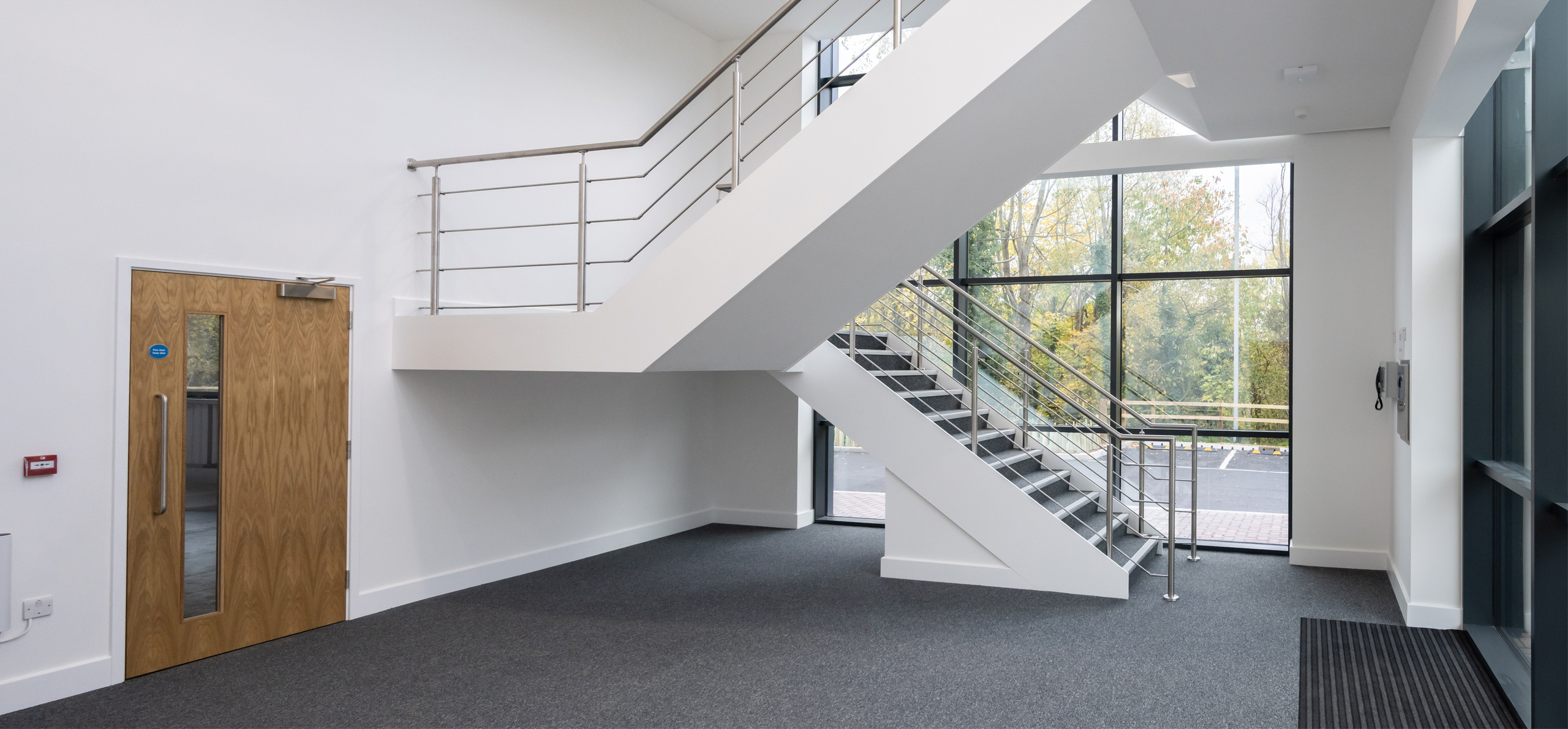 Ground floor entrance space and stairwell